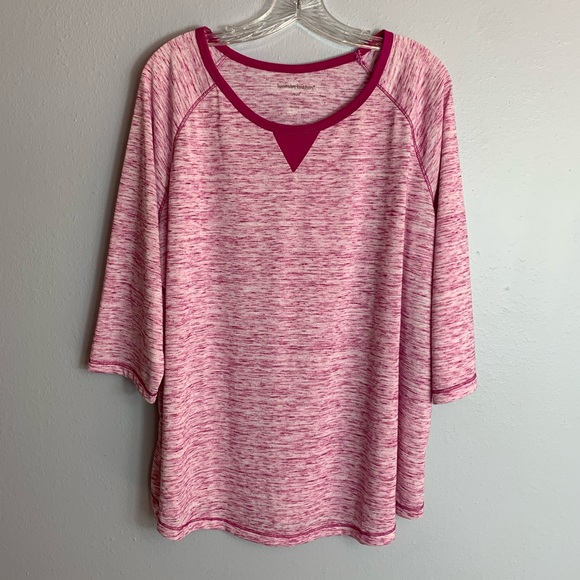 Woman Within Tops - PLUS SIZE PINK WOMAN WITHIN TOP SIZE L (18/20)